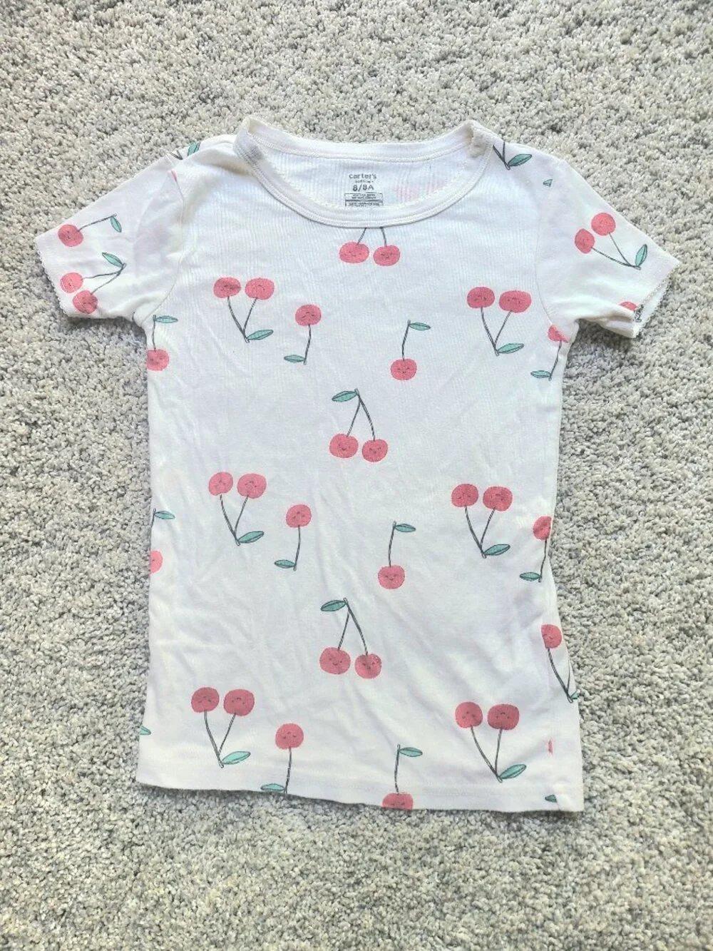 Carter's Girls Cherry Print 3-Pc Pajama Set Size 8
